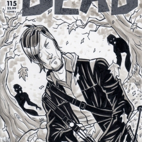 Daryl Dixon Walking Dead Sketch Cover
